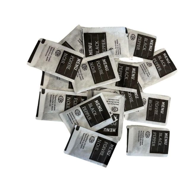 Menu Black Pepper - Portion Pack, 1000 Count -- 6 Per Case