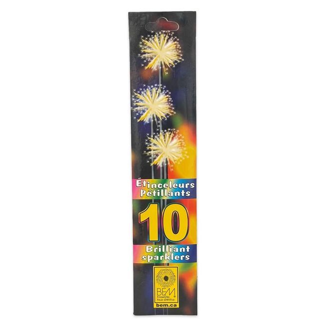 Samrock 20 Cm Light Bengal Brilliant Sparklers Candles, 10 Count -- 12 Per Case