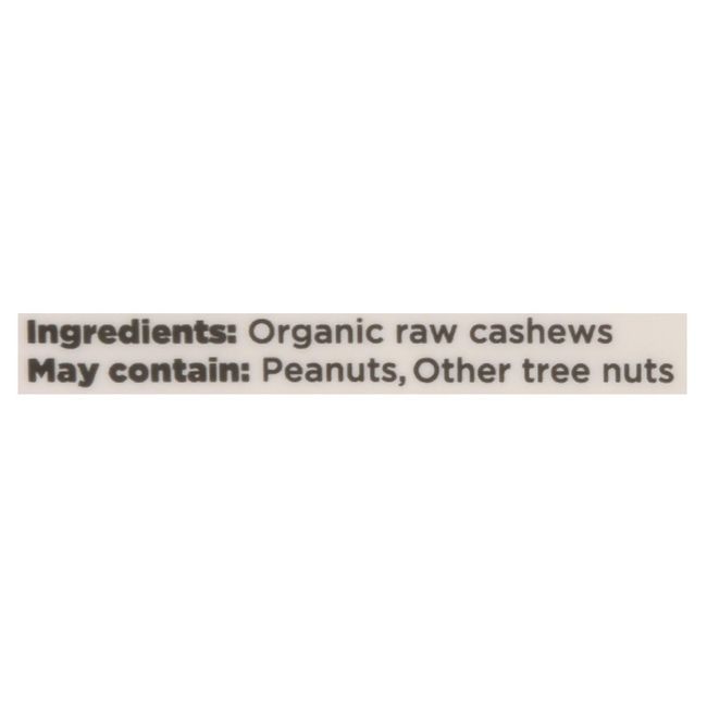 Elan Organic Raw Cashews, 185 G -- 8 Per Case