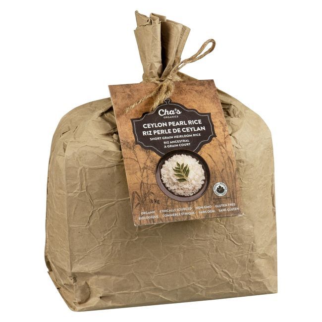 Cha's Organics Ceylon Heirloom Pearl Rice, 3 Kg -- 2 Per Case