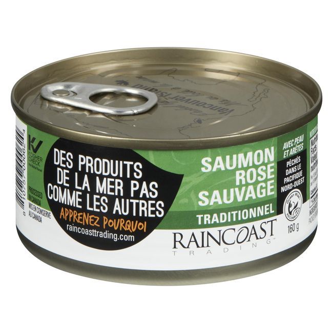 Raincoast Trading Traditional Wild Pink Salmon, 160 G -- 12 Per Case