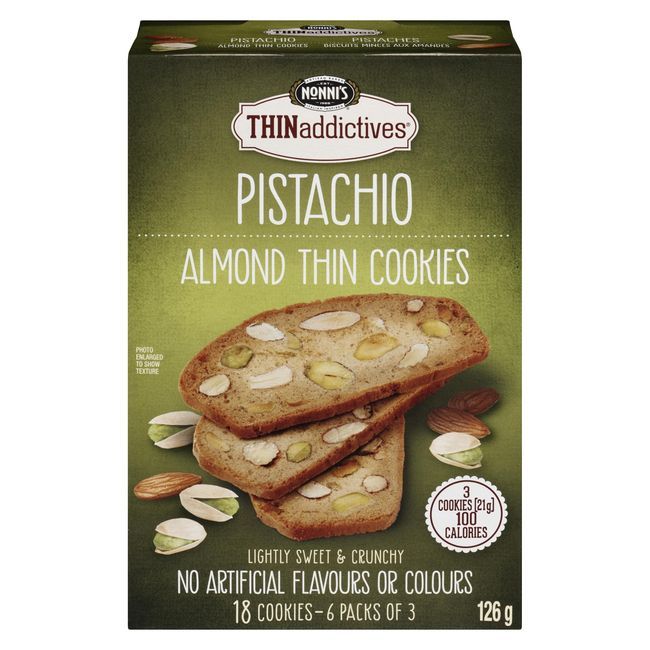 Thinaddictives Pistachio Cookies, 126 G -- 6 Per Case