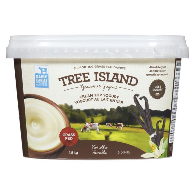Tree Island Cream Top Vanilla Bean Yogurt, 1.5 Kg -- 4 Per Case