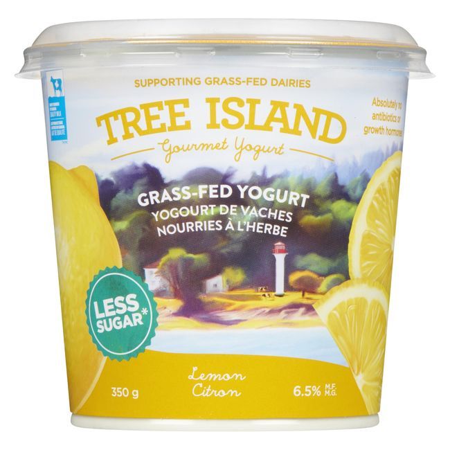 Tree Island Greek Lemon Yogurt, 350 G -- 6 Per Case