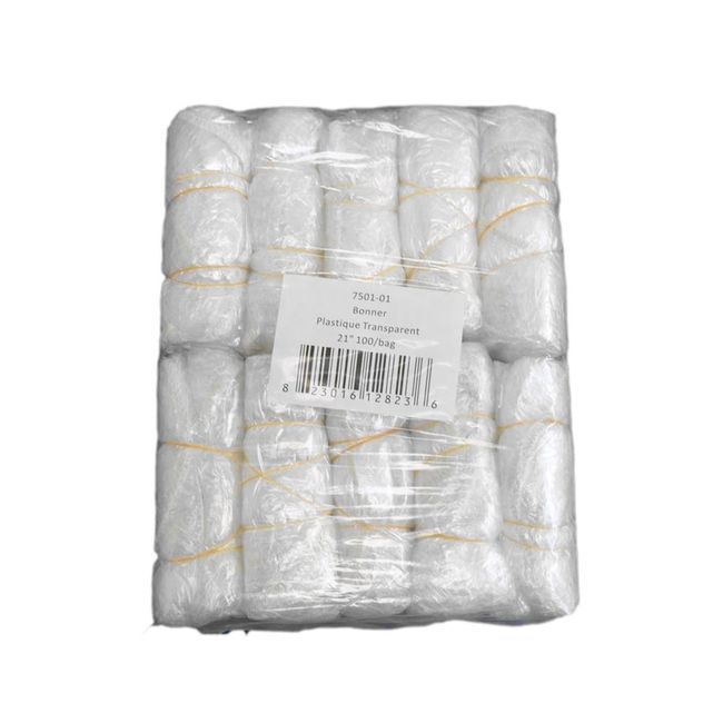 Jean Cartier Clear 21 In Transparent Shower Poly Cap, 100 Count -- 10 Per Case