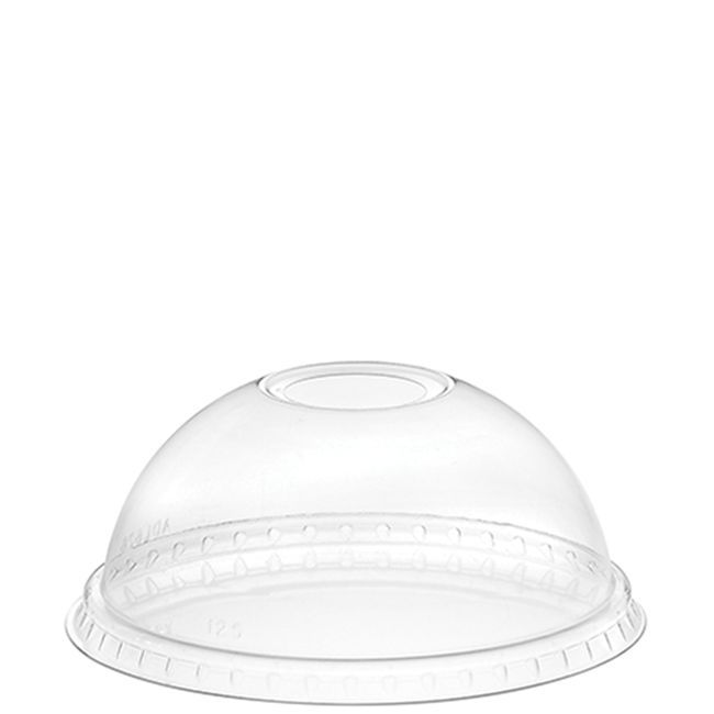 Amhil Couvercle Dôme Transparent En Pet Avec Trou Pour Gobelet De 9/12/20 Oz -- 1 000 Par Boîte