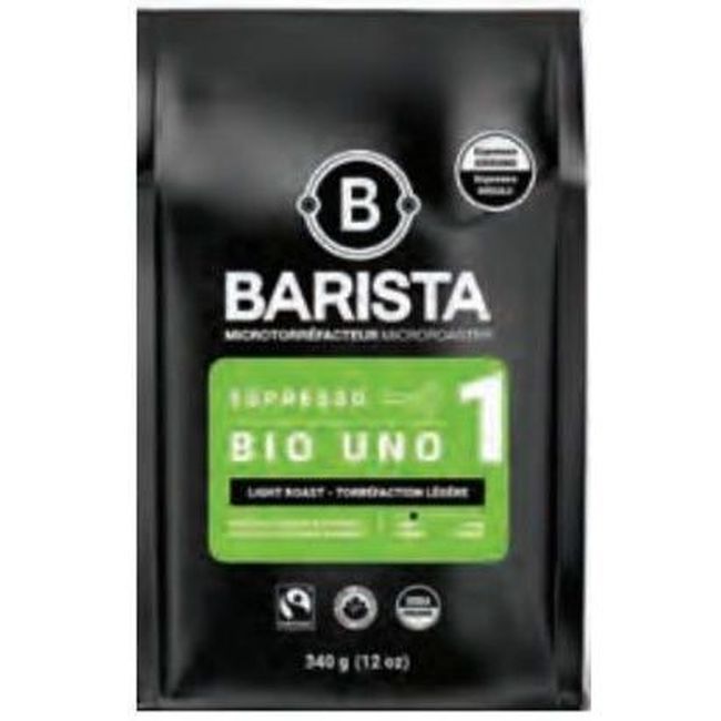 Barista Café En Grains Bio Uno Espresso, 340 G -- 6 Par Boîte