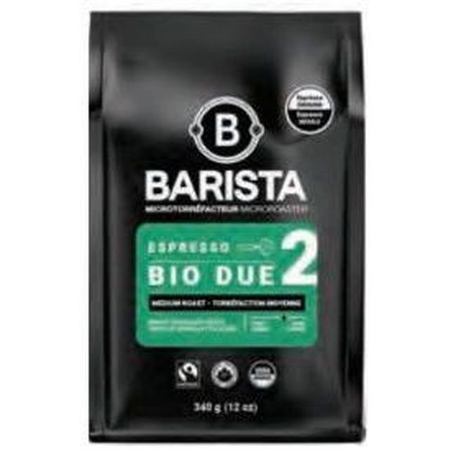 Barista Café En Grains Bio Due Espresso, 340 G -- 6 Par Boîte