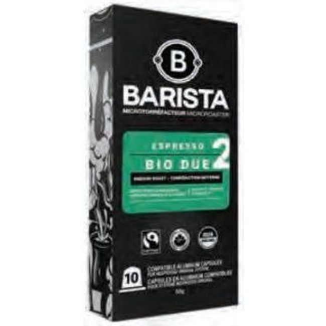 Barista Bio Due Espresso Capsules, 10 Count -- 6 Per Case