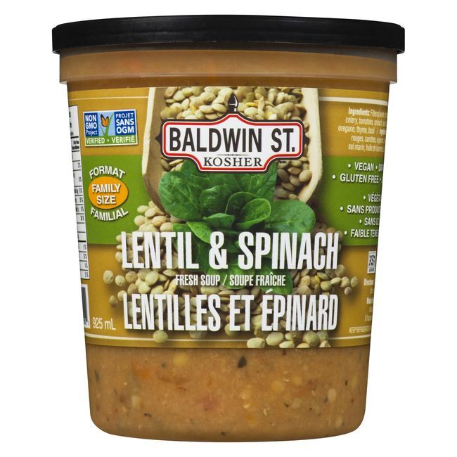 Baldwin Street Lentil And Spinach Soup, 925 G -- 6 Per Case