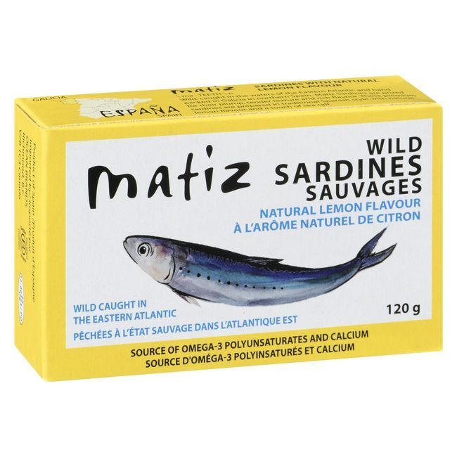 Matiz Lemon Flavor Wild Sardines, 120 G -- 12 Per Case