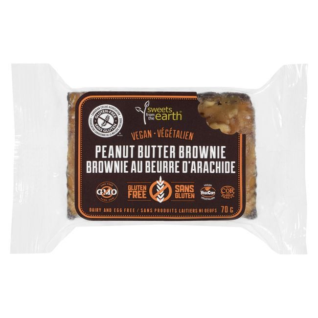 Sweets From The Earth Gluten Free Peanut Butter Brownie, 75 G -- 12 Per Case