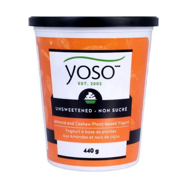 Yoso Yaourt Végétal Nature Non Sucré Aux Amandes Et Aux Noix De Cajou, 440 G -- 6 Par Boîte