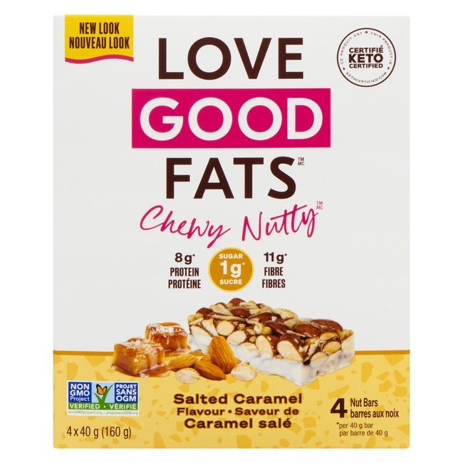 Love Good Fats Barre Moelleuse Au Caramel Salé Et Aux Noix, 40 G -- 48 Par Boîte
