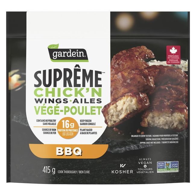 Gardein Ultimate Bbq Plant-based Chicken Wings, 415 G -- 6 Per Case