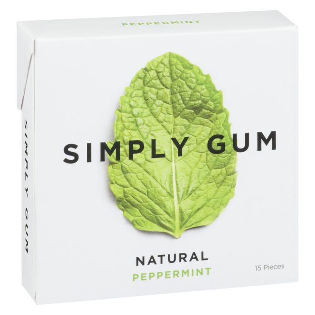 Simply Gum Chewing-gum Naturel À La Menthe Poivrée, 15 Unités -- 12 Par Boîte