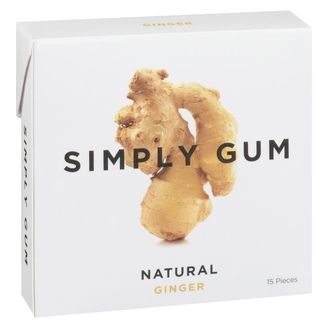 Simply Gum Chewing-gum Naturel Au Gingembre, 15 Unités -- 12 Par Boîte