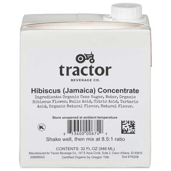 Tractor Beverage Co Concentré D'hibiscus Biologique, 32 Oz -- 12 Par Boîte