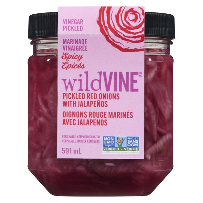 Wildbrine Oignons Rouges Marinés Aux Jalapeños, 591 Ml -- 6 Par Caisse