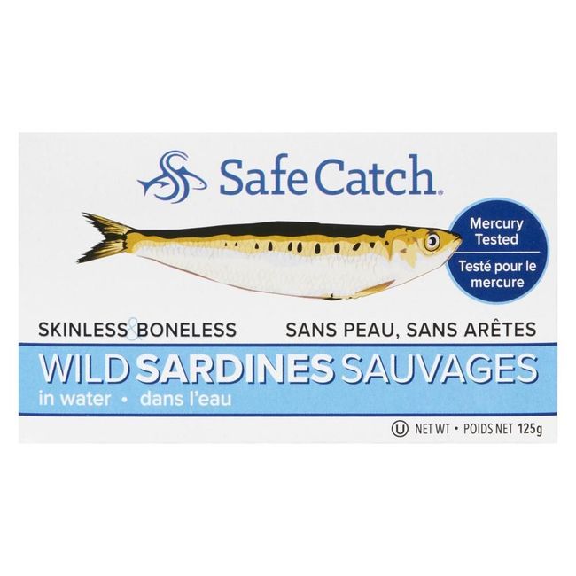 Safe Catch Skinless Boneless Wild Sardines In Water, 125 G -- 12 Per Case