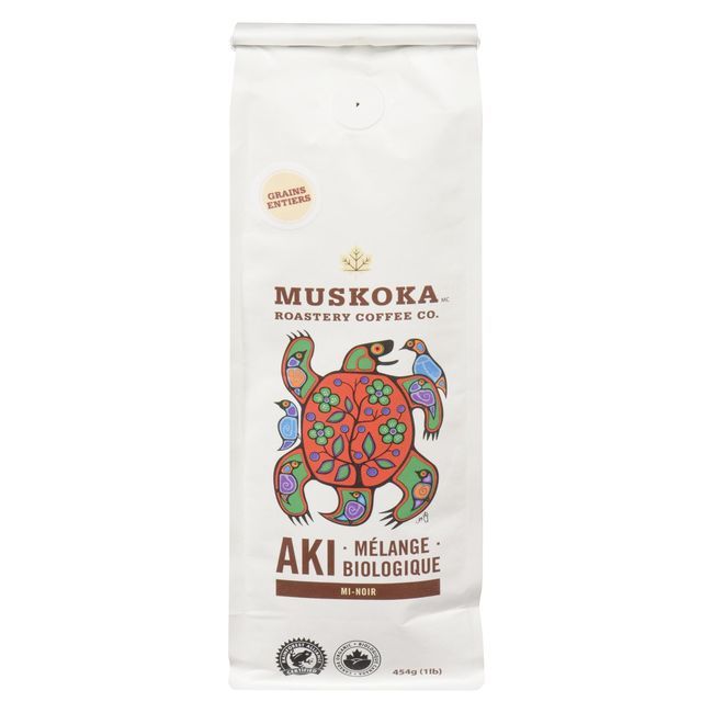 Muskoka Roastery Coffee Café En Grains Entiers Biologique Aki, 454 G -- 6 Par Boîte
