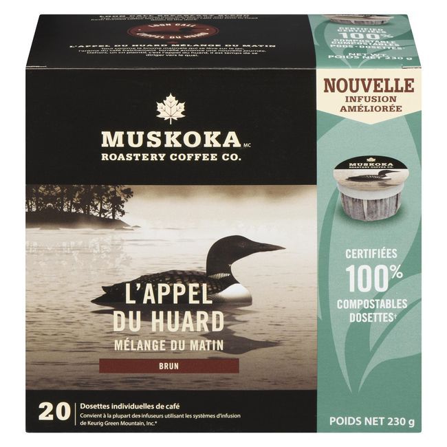 Muskoka Roastery Coffee Loon Call Breakfast Blend Coffee Pods, 230 G -- 6 Per Case