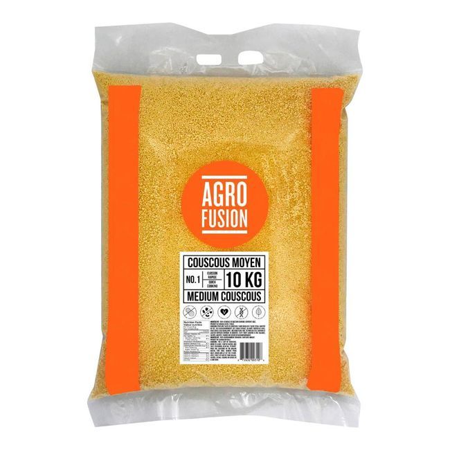 Agrofusion Couscous Moyen, 10 Kg -- 2 Par Caisse