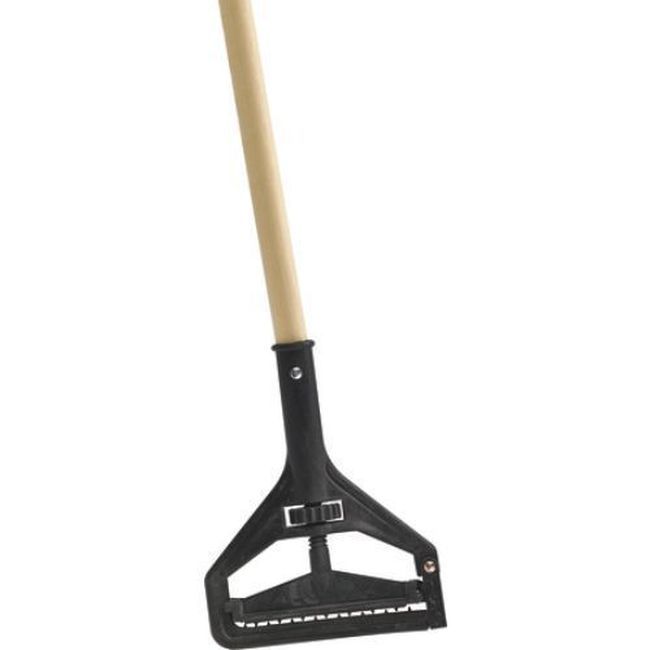 Carlisle 36936500 Plastic Tan Mop Head With Wood Handle, 54 In Length