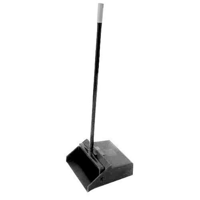 Carlisle 36141003 Duo-pan Black Plastic Upright Dust Pan With Metal Handle, 30 In Length