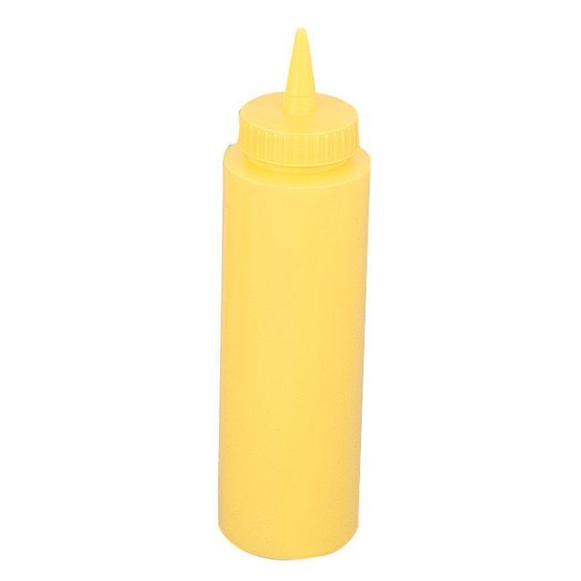 Browne Polyethylene Yellow Squeeze Dispenser, 12 Oz Capacity -- 12 Per Case