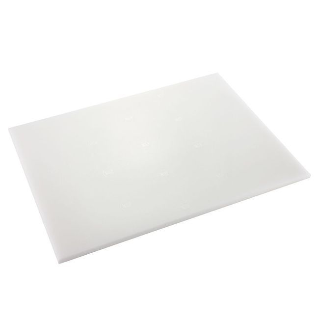 Browne Polyethylene Medium Density White Cutting Board, 18 X 24 X 0.5 In