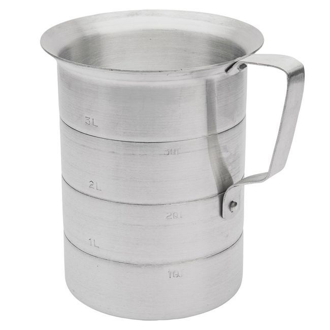 Browne Aluminum Liquid Measure, 4 Qt Capacity