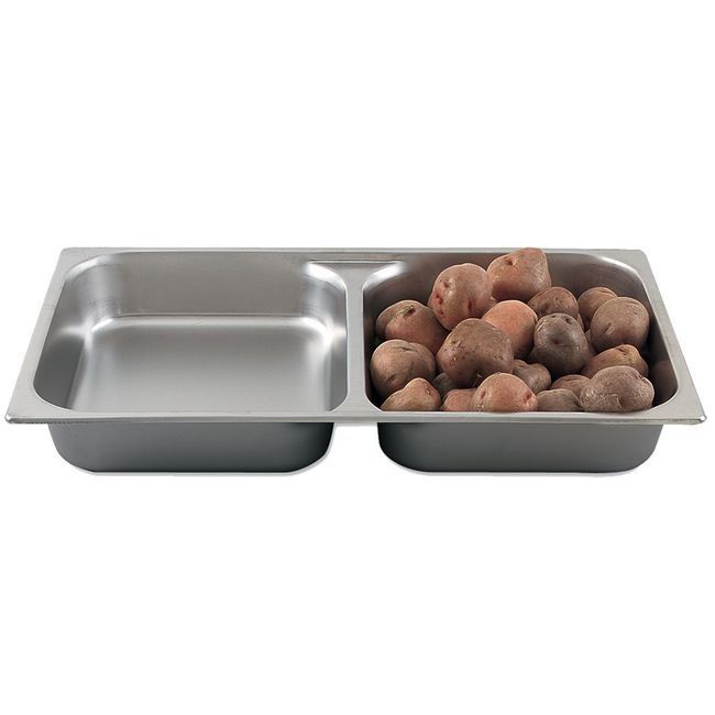 Browne Stainless Steel Full Size Divided Pan, 2.5 X 20.8 X 12.8 In