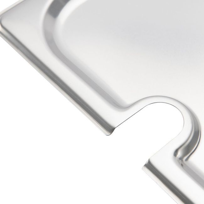 Browne 304 Stainless Steel Notched One Ninth Steam Table Pan Cover, 6.3 X 4.4 In