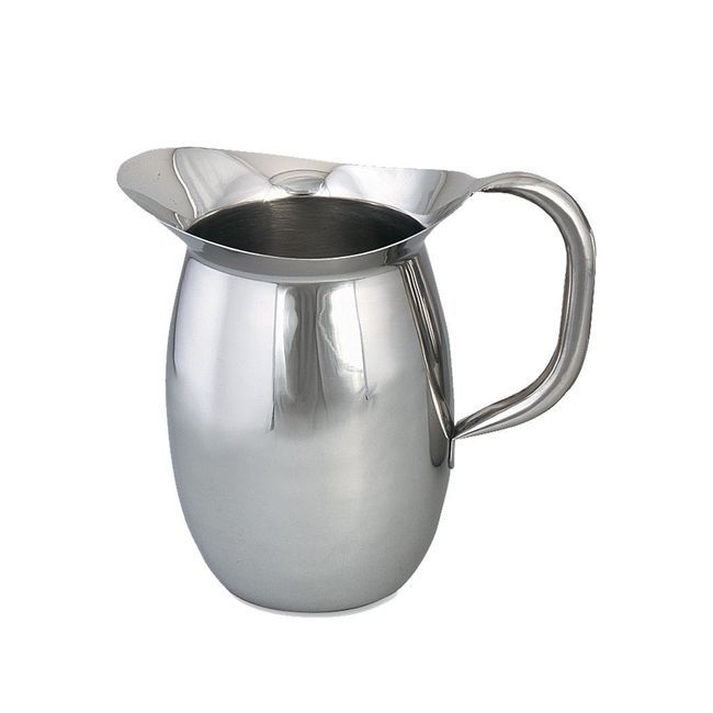 Browne Stainless Steel Bell Shaped Pitcher, 100 Oz