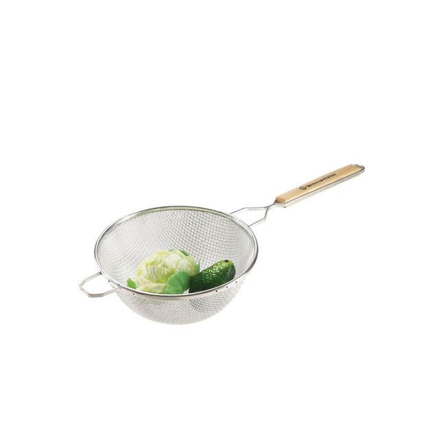 Browne Stainless Steel Double Fine Mesh Strainer, 8 In
