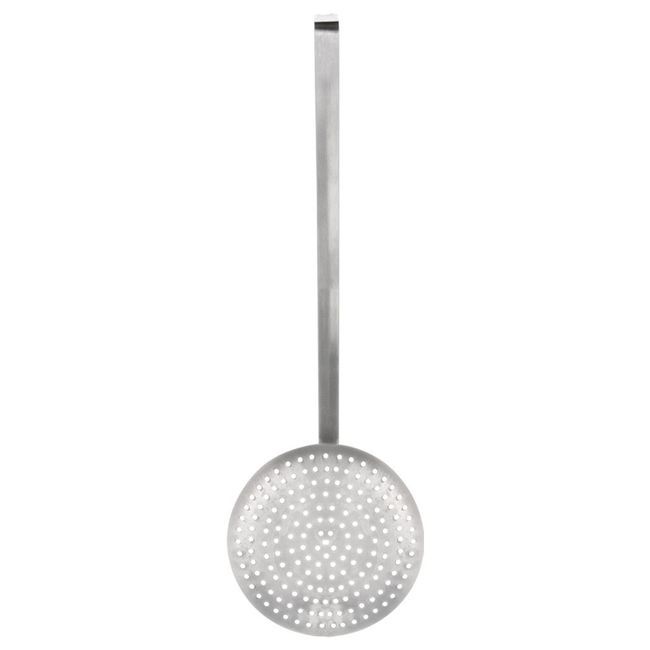 Browne Stainless Steel Round Shape Skimmers, 6 In Dia