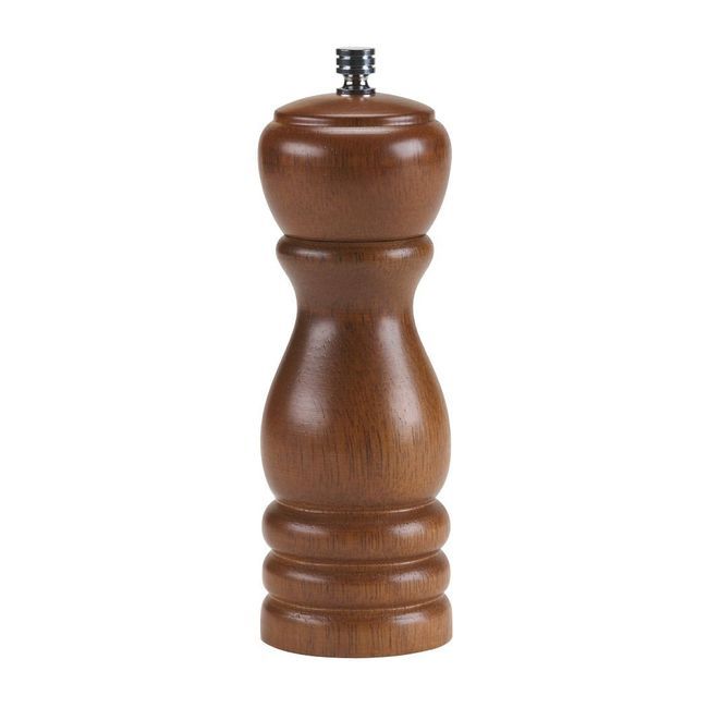 Browne Walnut Finish Wood Pepper Mill, 6 In