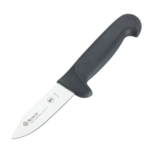 Browne Halco Black Handle Paring Knife, 3 In