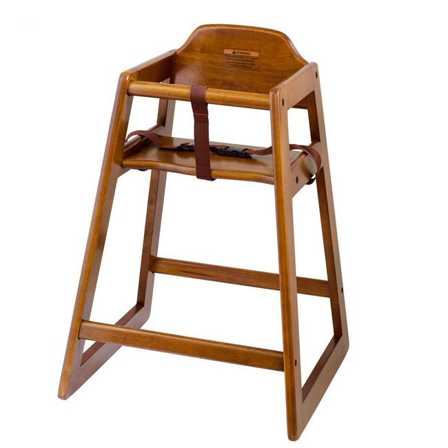 Browne Walnut Finish Wooden High Chair, 22.25 X 18.75 X 27.5 In