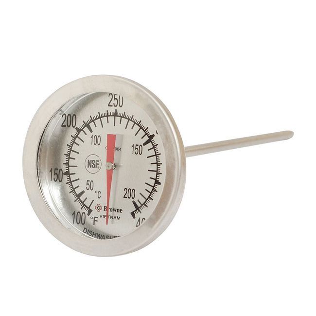 Browne 100 To 400 Fahrenheit Candy Jelly Deep Fry Thermometer, 6.25 In
