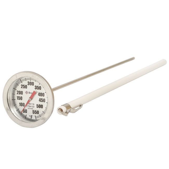 Browne 50 To 550 Fahrenheit Candy Deep Fry Thermometer, 12 In