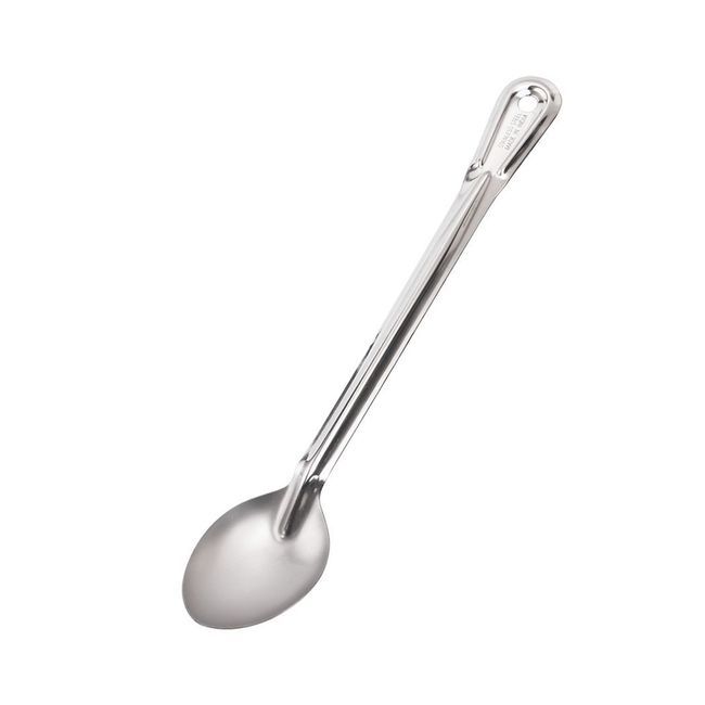 Browne Conventional Heavy Gauge Stainless Steel Solid Serving Spoon, 15 In