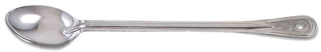 Browne Stainless Steel Solid Spoon With Extra Long Handle, 18 In