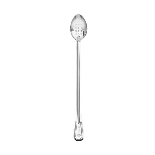 Browne Stainless Steel Perforated Spoon With Extra Long Handle, 18 In
