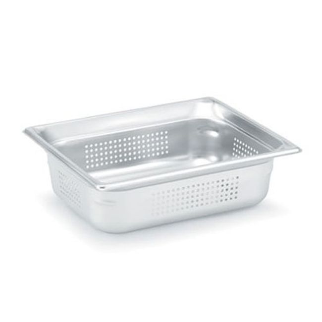 Vollrath 90263 Super Pan 3 Stainless Steel Half Size Perforated Steam Table Pan, 6 In Deep