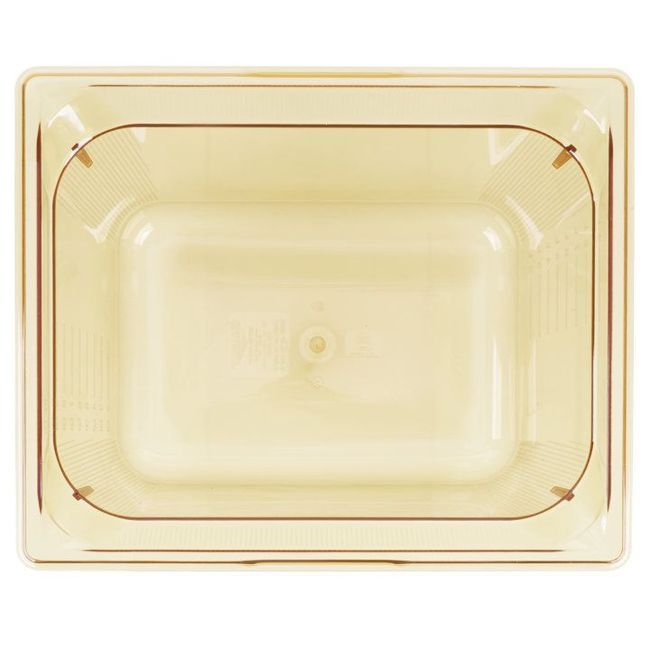 Vollrath 9028410 Super Pan High Temperature Plastic Amber Half Size Pan, 8 In Deep