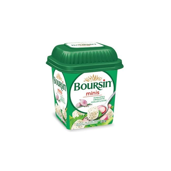 Boursin Minis Fromages À L'échalote Et À La Ciboulette, 130 G -- 6 Par Boîte