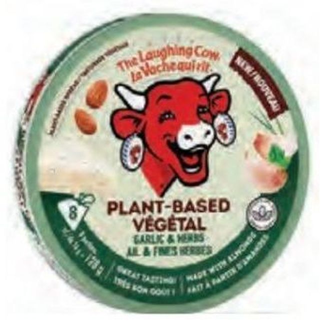 The Laughing Cow Alternative Au Fromage À Tartiner À Base De Plantes, À L'ail Et Aux Fines Herbes, 128 G -- 8 Par Boîte