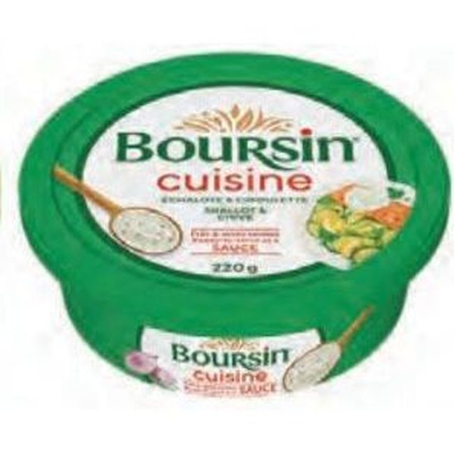 Boursin Fromage À Tartiner À L'échalote Et À La Ciboulette Cuisine, 220 G -- 6 Par Boîte